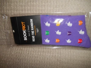 OUT OF PRINT READ THE RAINBOW BOOK SOCKS SIZE LARGE NEW! - Picture 1 of 5