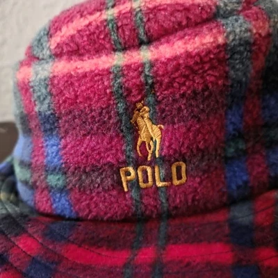 Polo Ralph Lauren RL ведро шляпа флис с подкладкой праздники sz L / XL новый с Ярлыками - Изображение 1 из 4