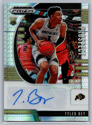 2020  Panini Prizm Draft #PA-TB Tyler Bey RC Auto Silver Hyper - Image 1 of 2