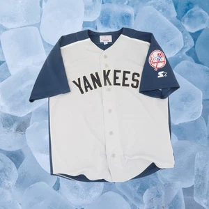 Vintage 90s Starter New York Yankees Sewn Jersey XL - Picture 1 of 10