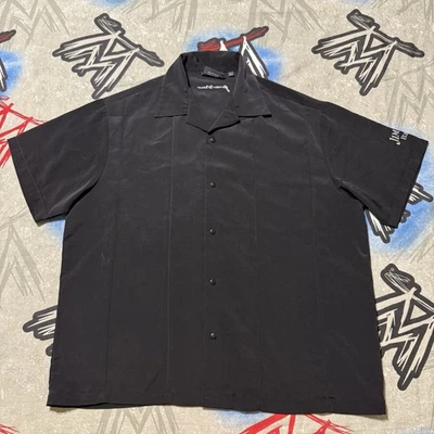 Jim Beam Black Whiskey Hawaiian Silk Men's L Button Shirt - Image 1 of 4
