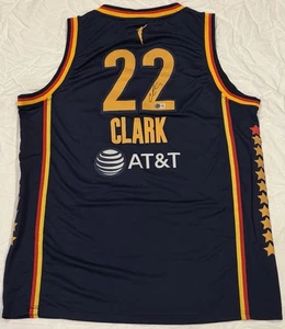Caitlin Clark Signed Autographed Indiana Fever Blue Jersey BAS Beckett Letter - Picture 1 of 3