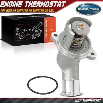 Conjunto de carcasa de termostato de refrigerante de motor para Audi A4 Quattro A6 Quattro V6 3,0 L Foto 1 de 4