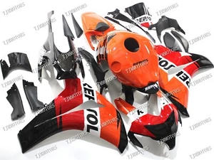 Fit For 2008-2011 CBR1000RR Black Orange ABS Injection Mold Bodywork Fairing Kit - Picture 1 of 9