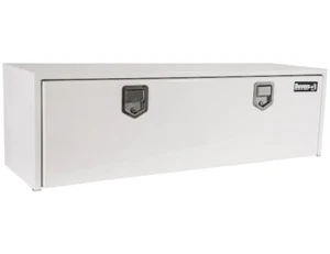 Buyers White Steel 18" X 18" X 60" Underbody ToolBox w/ Paddle Latches - 1702215 - Picture 1 of 3