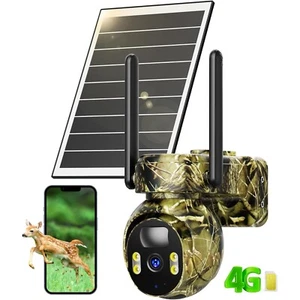 LIWAN 4G LTE Cellular Trail Camera, Game Camera Built-in SIM Card Solar Panel - Picture 1 of 7