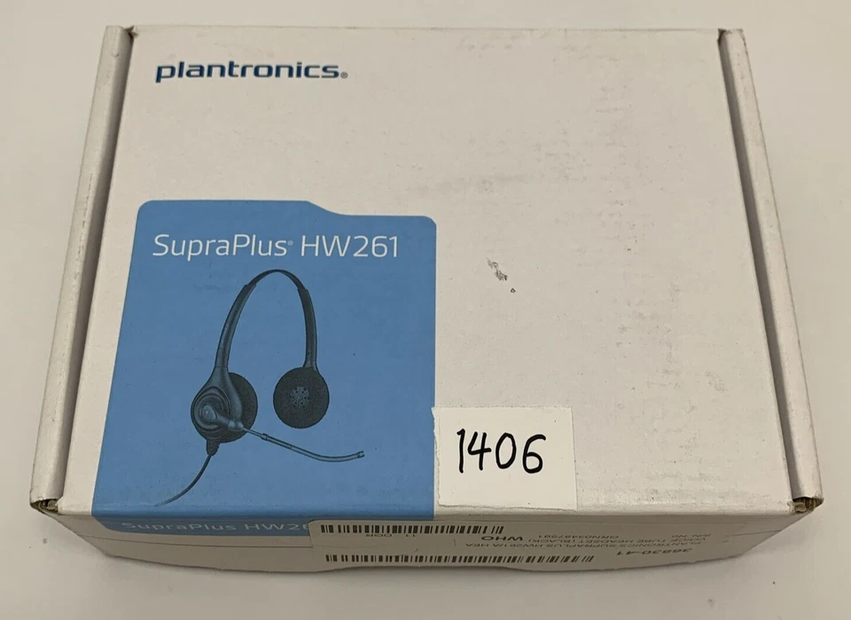 Plantronics HW261 SupraPlus Headset- double Earpieces-Brand New Ref:1406 - Image 1 of 4
