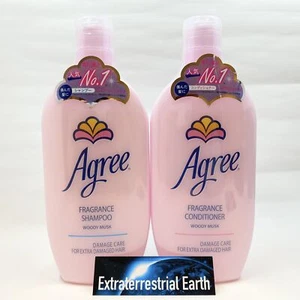 Agree Fragrance Shampoo & Conditioner 450ml Set Woody Musk Scent Renewed - Picture 1 of 21