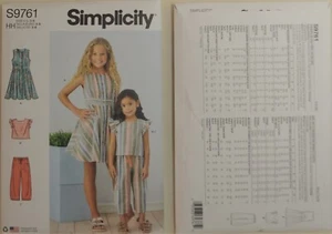 Simplicity 9761 - Children's & Girls' Dress, Top & Pants - Picture 1 of 1