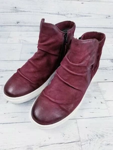 NIB MIZ MOOZ $164 Leather Camo Sneakers-Lundy-Eggplant-Size US 8.5-9 - Picture 1 of 11