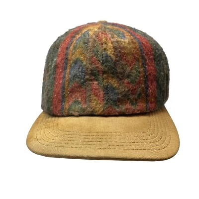Carhartt Vintage Snapback Hat Cap Aztec Blanket USA Made 80's Distressed Retro - Imagem 1 de 4