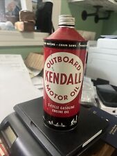 Vintage Kendall Outboard Motor Oil Cone Top Empty One Quart Can