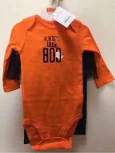 Halloween Auntie's Little Boo Carters 2 pc Bodysuit Outfit Baby Girl Newborn NWT - Picture 1 of 5