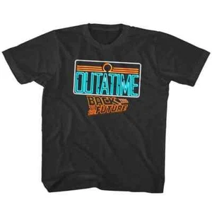 Back to The Future Neon OUTATIME Kids T Shirt - Picture 1 of 3