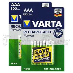 8 x Varta AAA 800mAh batteries Rechargeable Ni-MH 1.2V HR03 Micro 56703 Accu - Picture 1 of 2