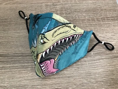 Velociraptor raptor dinosaur mask With Nose Bridge adult & child sizes - Image 1 of 4