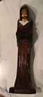 Vintage Wooden Catholic Monk Priest Amazing Carving 11.5? Tall