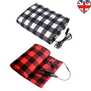 Winter Warm Electric Blanket 12V Heated Safety Timer Travel Throw Blanket Fleece - Picture 1 of 6