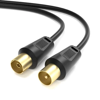 JAMEGA GMBH 30m TV Antennenkabel HDTV FullHD 135db 75Ohm Koaxialkabel 4K UHD Stecker Buchse