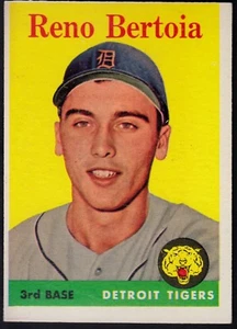 1958 TOPPS #232 RENO BERTOIA DETROIT TIGERS SHARP EDGES SET BREAK - Picture 1 of 2