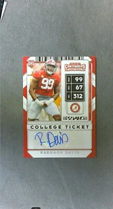 2020 Panini Contenders Draft Auto #169 Raekwon Davis Crimson Tide - Bild 1 von 2