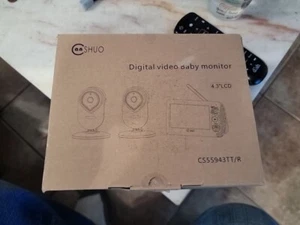 Canshuo 2 Camera Digital 4.3" LCD Split Screen Video Baby Monitor CS55943TT/R - Picture 1 of 3