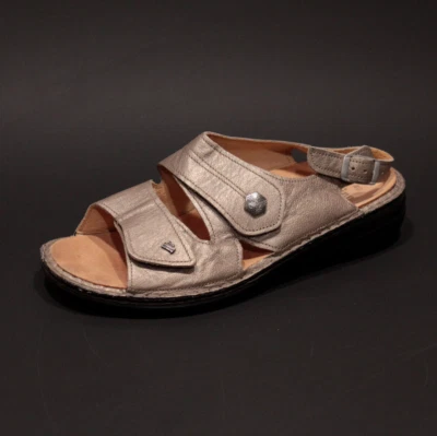 Finn Comfort MILOS Sandals Womens size 40 D US 9 Metallic - Imagem 1 de 4