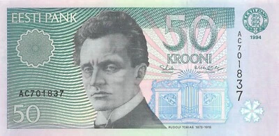 Estonia  50  Krooni  1994  P 78  Series  AC   Uncirculated Banknote Top9 - Image 1 of 2