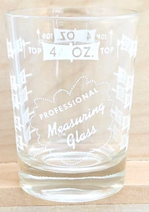 Vintage Libby 4 oz Jigger "Professional Measuring Cup" MCM Tempered Shot Glass - Picture 1 of 12