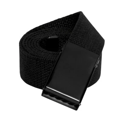 Cinturones de algodón con hebilla abatible - Cinturones negros o cinturones azul marino Cinturon 1,25" de ancho Foto 1 de 4