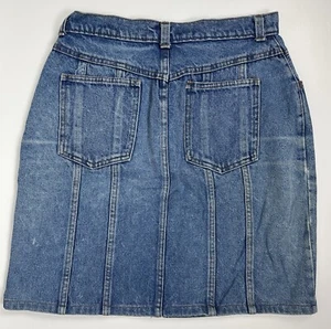 Vintage 90s Denim Pencil Skirt 29" High Waist Western Grunge Biker Bohemian Mom - Bild 1 von 12