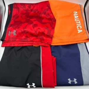 Under Armour & Nautica 4 Pc Athletic Shorts Pants Activewear Youth Boys Size L - Picture 1 of 5