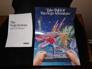 VTG 1986 Sega Master System Console Instruction Manual & Insert Games Poster - Picture 1 of 1