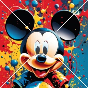 Retrato original de salpicaduras de Mickey Mouse - fondo de imagen digital (papel pintado) - Imagen 1 de 3