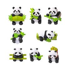 8 pezzi figurine di panda in resina scultura da tavolo artigianale per