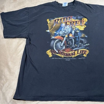 Camisa De Colección Ride Free to Eternal Life Jesus Motociclista Harley Davidson Tipo XL 2XL Foto 1 de 4