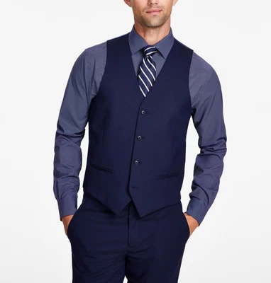 Alfani Slim-Fit Stretch Solid Suit Vest MSRP $115 - Image 1 of 3