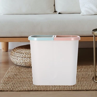  Mülleimer mit Doppelfach: Schlanker offener Mülleimer mit Doppelfach – - Bild 1 von 4