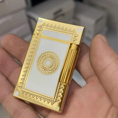 For Memorial S.T Dupont Lighter PING Sound Gas Refillable Brushed&Adapter UA30 - Immagine 1 di 4