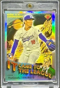 Yoshinobu Yamamoto SELTENE ROOKIE SPACE REFRAKTOR INVESTMENTKARTE DODGERS NEUWERTIG - Bild 1 von 2