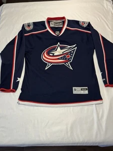 NHL Reebok Columbus Chaquetas Azul Hockey Jersey Hogar Blanco Sin Nombre Para Hombre Mediano - Imagen 1 de 11