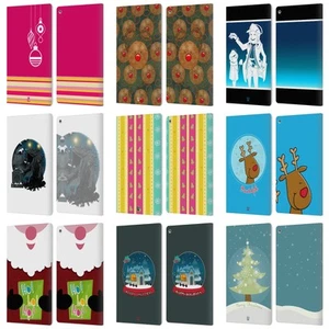 HEAD CASE DESIGNS MIX CHRISTMAS COLLECTION LEATHER BOOK CASE FOR AMAZON FIRE - Picture 1 of 15
