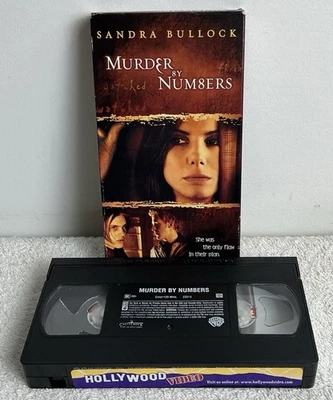 Murder By Numbers (VHS, 2002) Sandra Bullock Hollywood Video Rental - Image 1 of 4