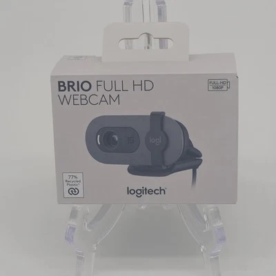 New Logitech BRIO Full HD Webcam 960-001747 Sealed In Box Fast Shipping - Image 1 of 2