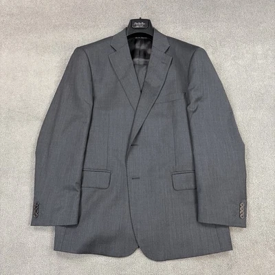 Ermenegildo Zegna Suit Men’s 42 Gray 2 Piece Classic Saks Wool Silk Italy 5362 - Image 1 of 4