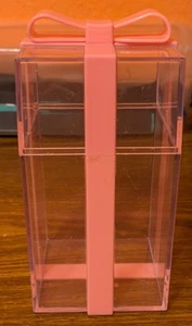 Clear Plastic Gift Box With Pink Ribbon Bath And Body Works Empty - Picture 1 of 4