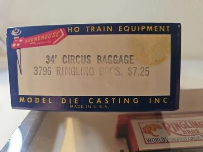 NIB Still Sealed Roundhouse 3796 HO Scale 34' Circus Baggage Ringling Brothers  - Image 1 of 3