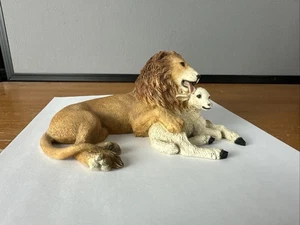 Vintage 1995 Castagna Löwe und das Lamm 6" Bibelfigur signiert mit Aufkleber - Bild 1 von 7