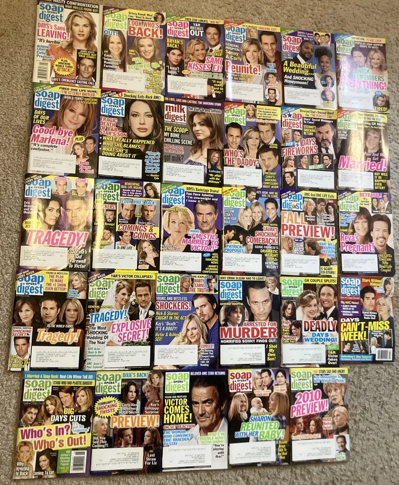 Soap Opera Digest Lot of 29 Issues From 2007 - 2010 Very Good Condition & Clean - Image 1 of 4