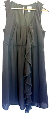 Motherhood Maternity Beaded Ruffle Formal Dress Size L Wedding LBD Event Party - Image 1 of 4